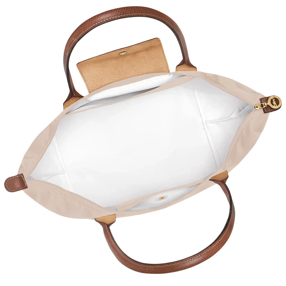 Candela • Bolso Tote Beige Plegable Con Solapa