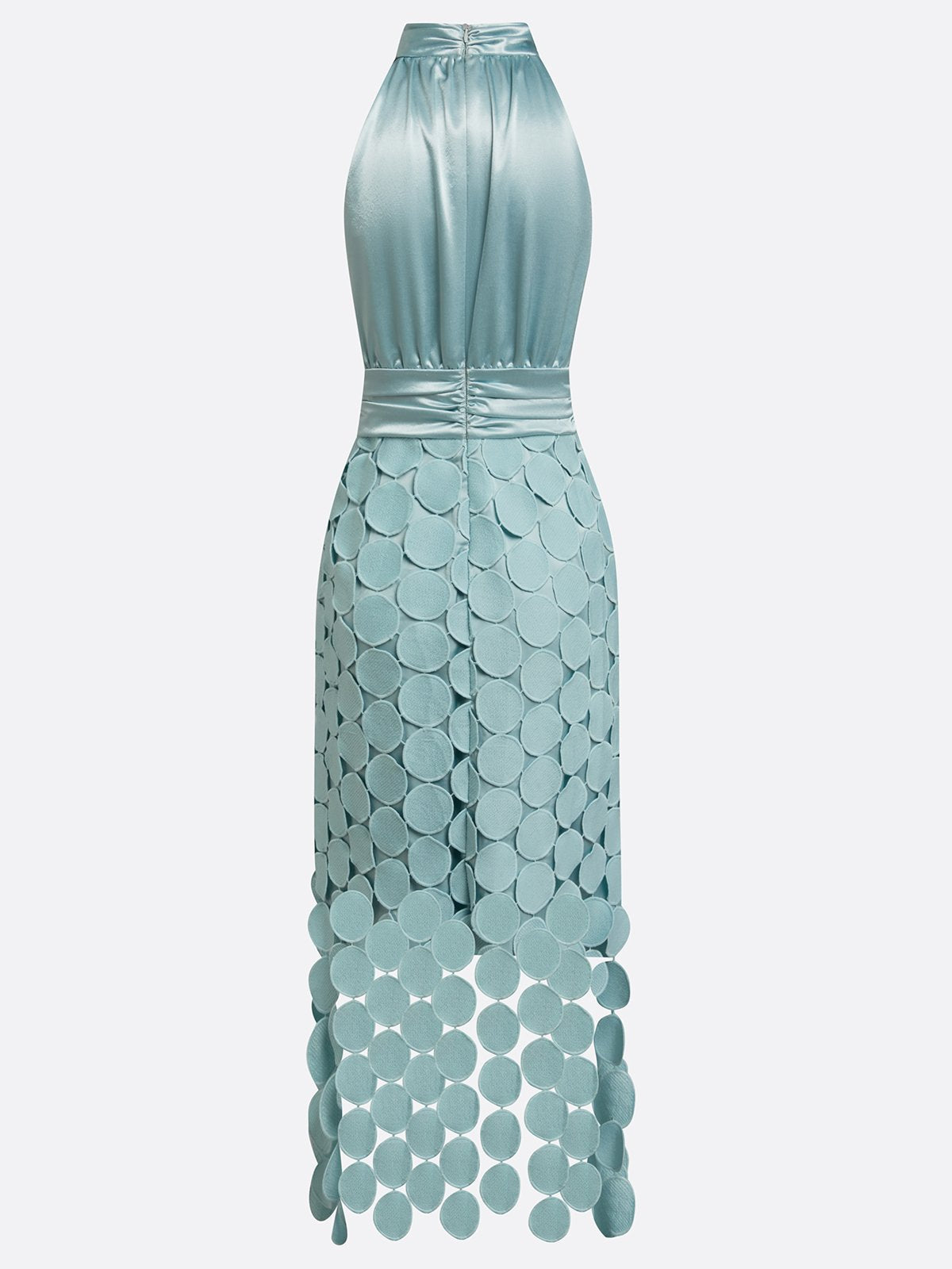 Paloma • Vestido Midi Halter Con Apliques Circulares