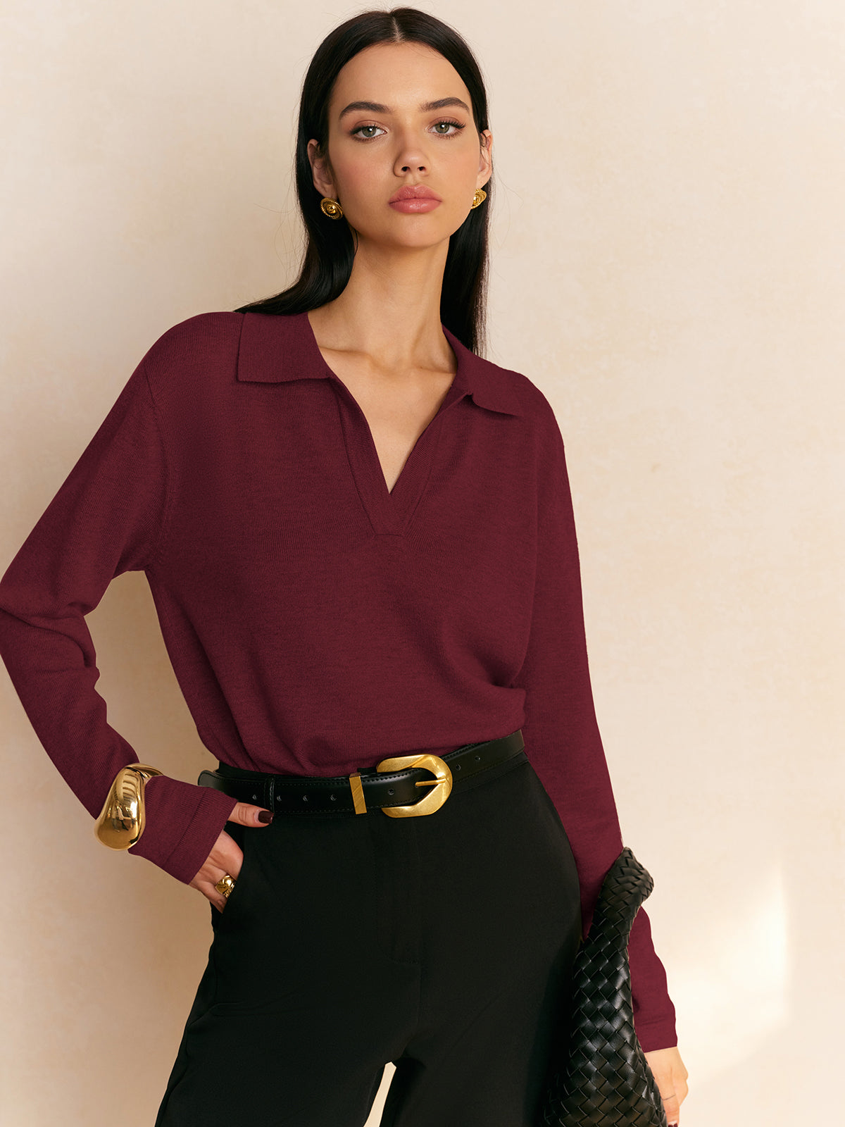 Lola • Jersey De Punto Con Cuello Camisero