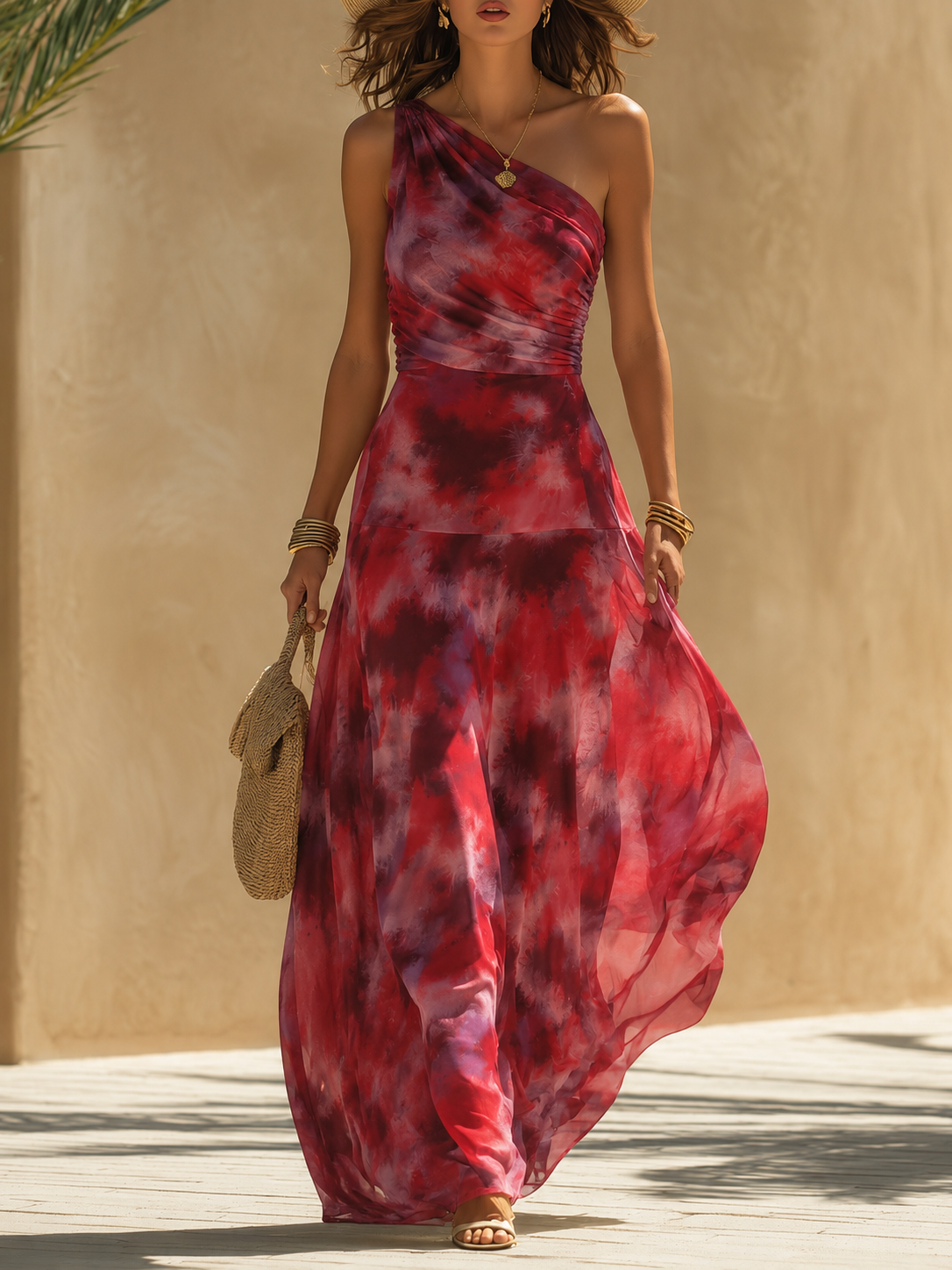 Solana • Vestido Largo Asimétrico Degradado
