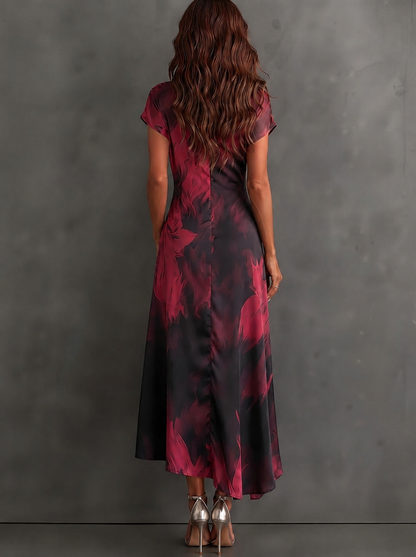 Leonor • Vestido Largo Cruzado Con Cintura Marcada