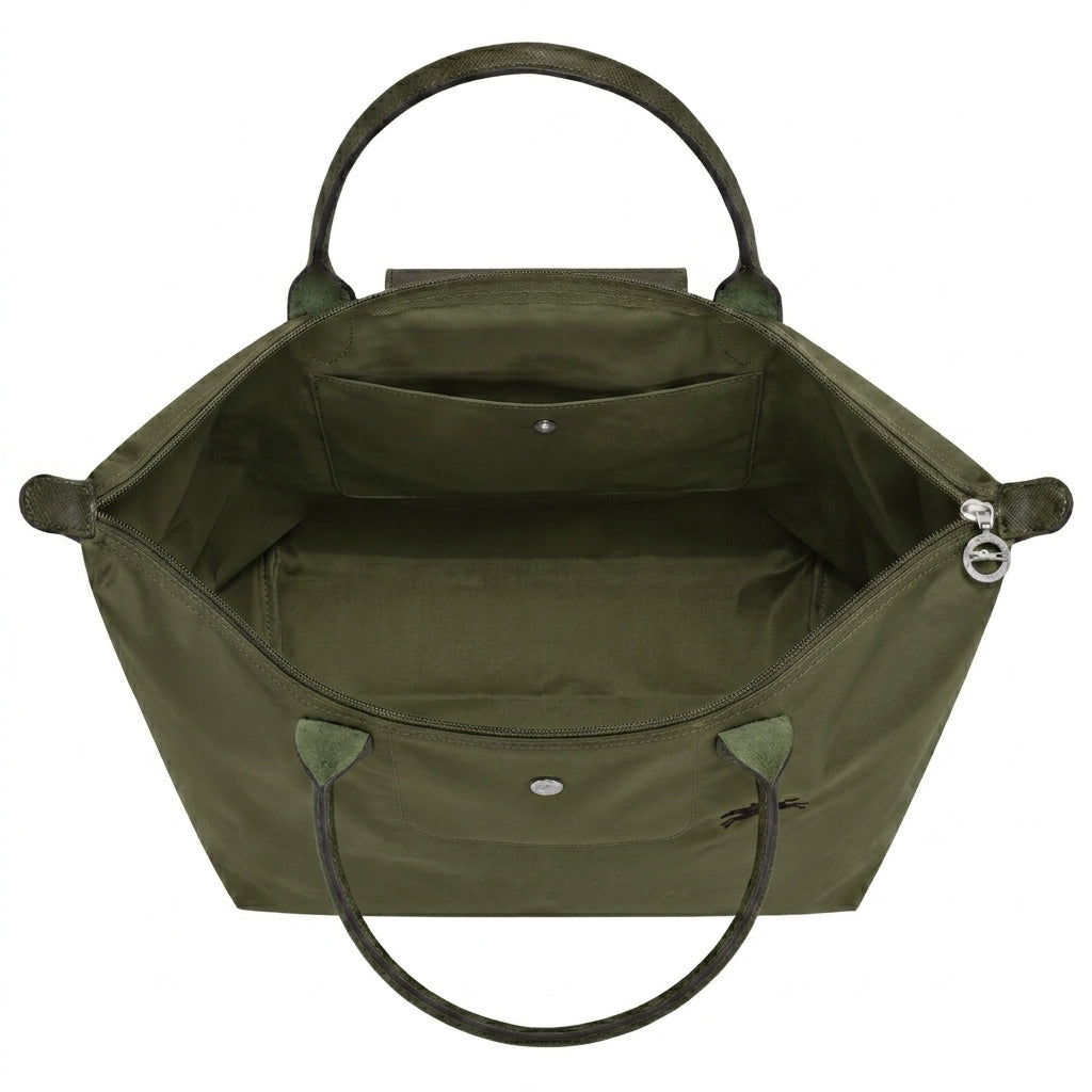 Candela • Bolso Tote Verde Plegable Con Solapa