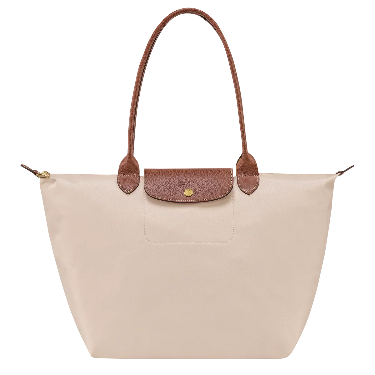 Candela • Bolso Tote Beige Plegable Con Solapa