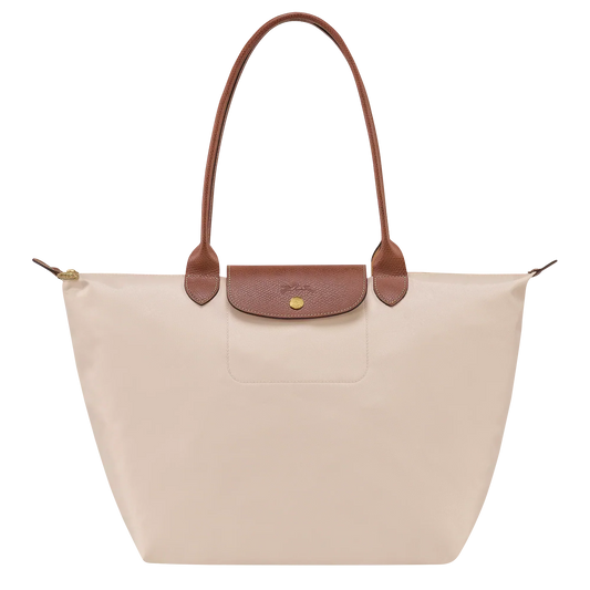 Candela • Bolso Tote Beige Plegable Con Solapa