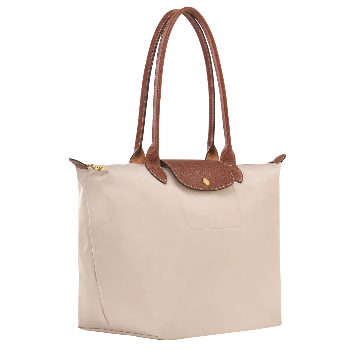 Candela • Bolso Tote Beige Plegable Con Solapa
