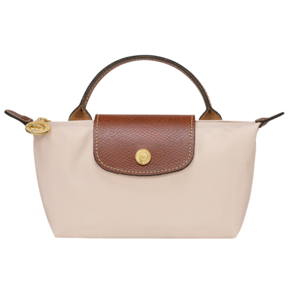 Emma • Mini Bolso Tote Beige Plegable Con Solapa