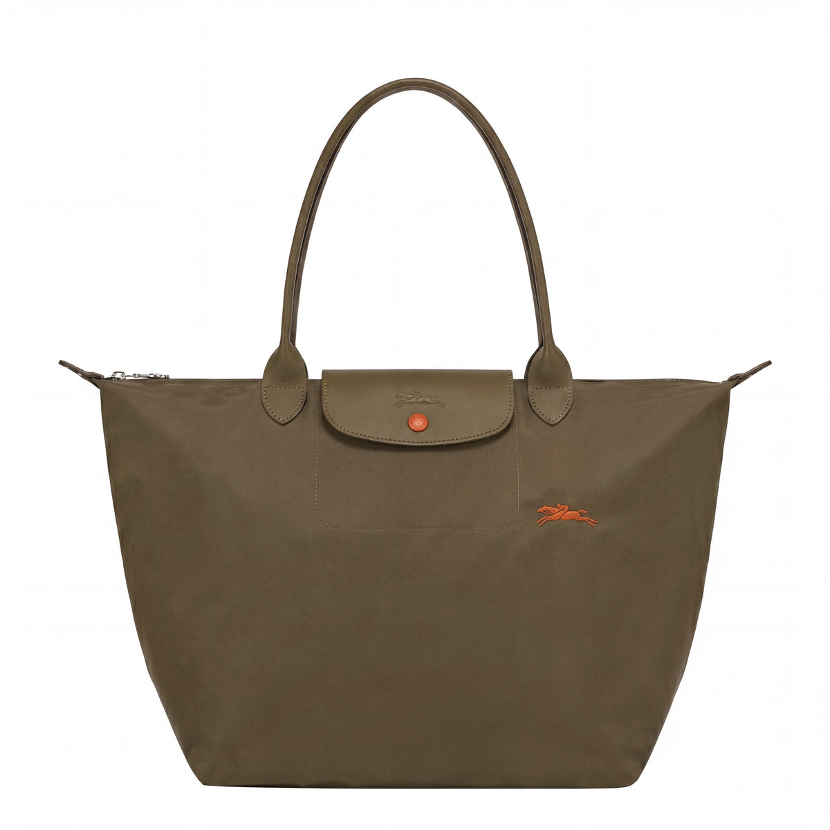 Candela • Bolso Verde Caquí Tote Plegable Con Solapa