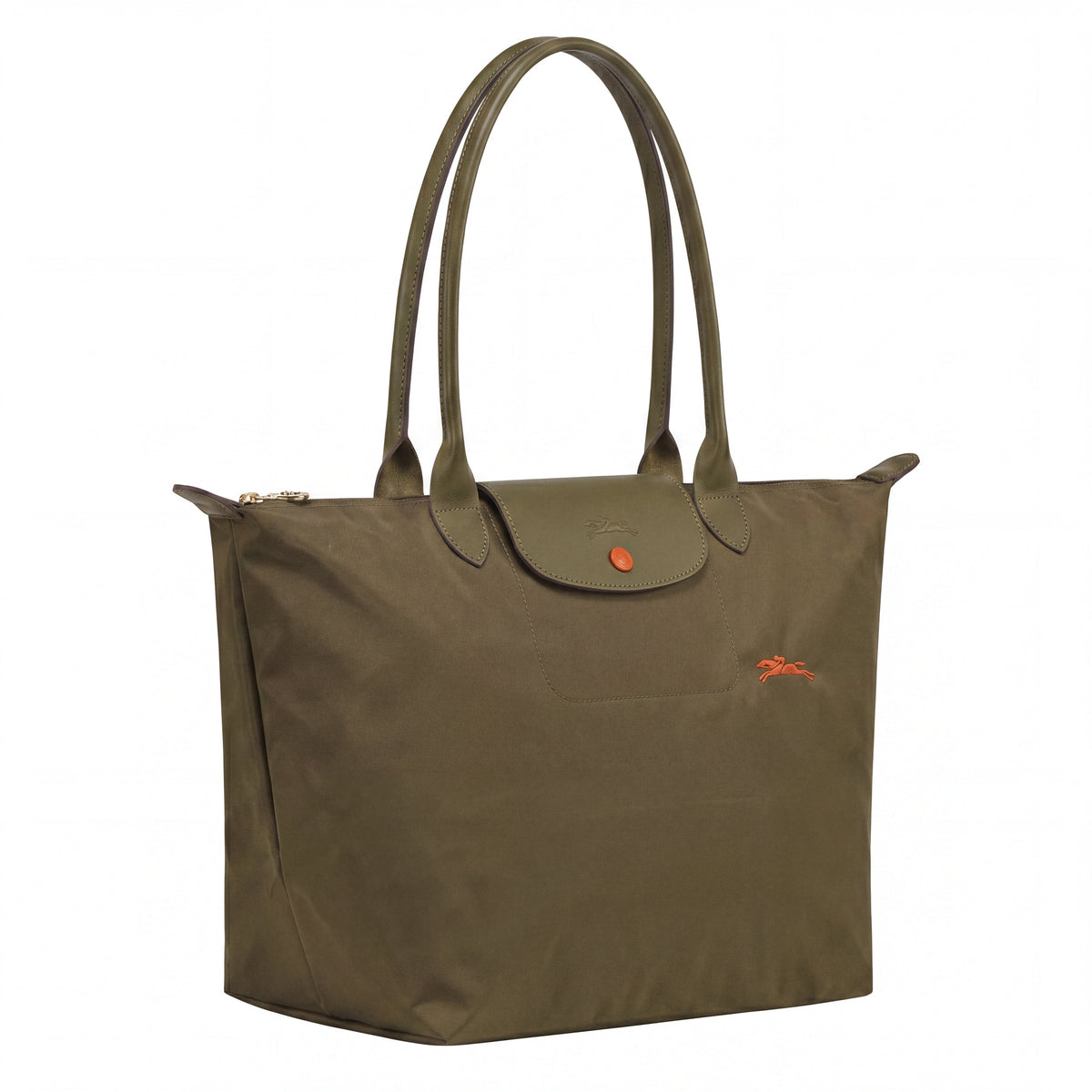 Candela • Bolso Verde Caquí Tote Plegable Con Solapa