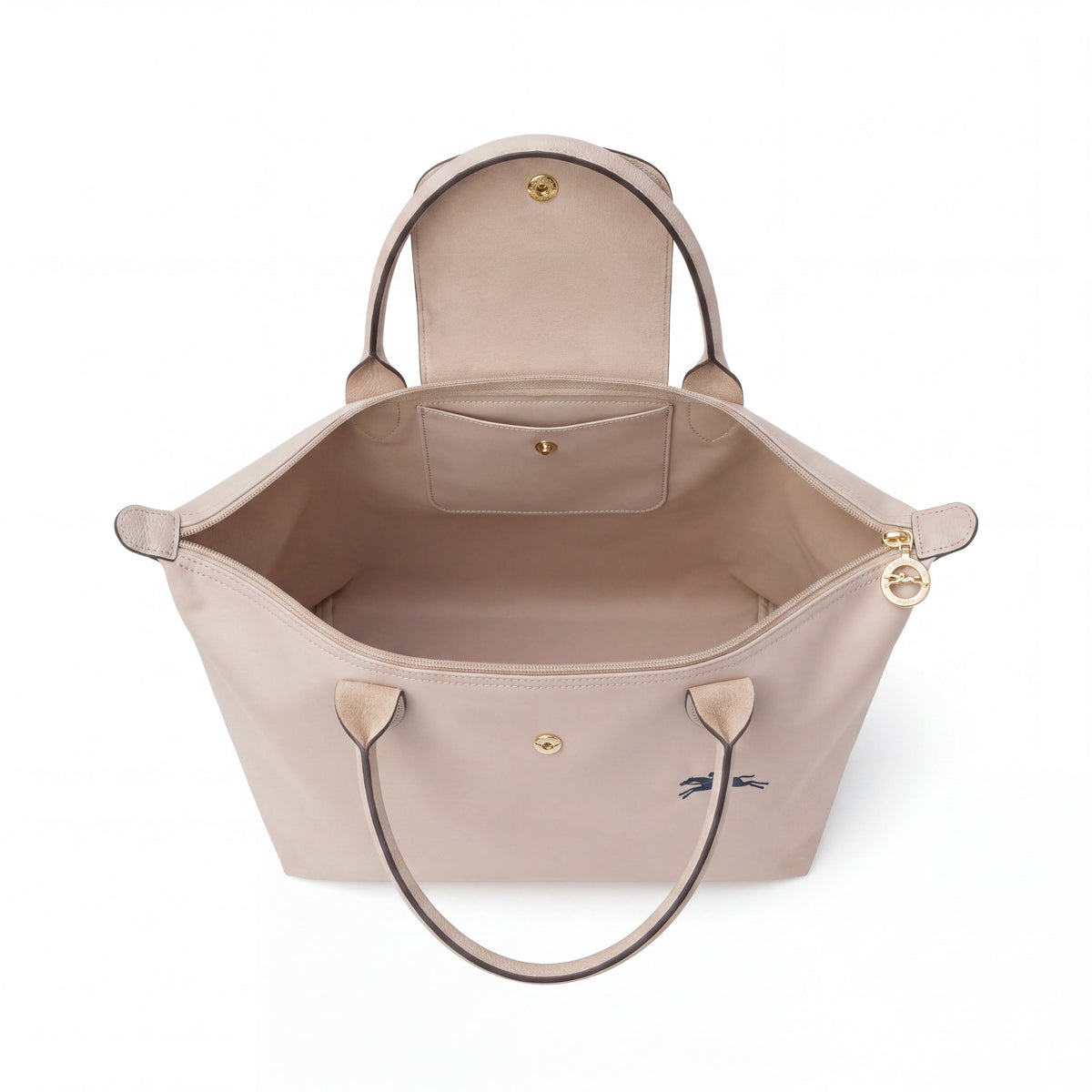 Candela • Bolso Beige Tote Plegable Con Solapa